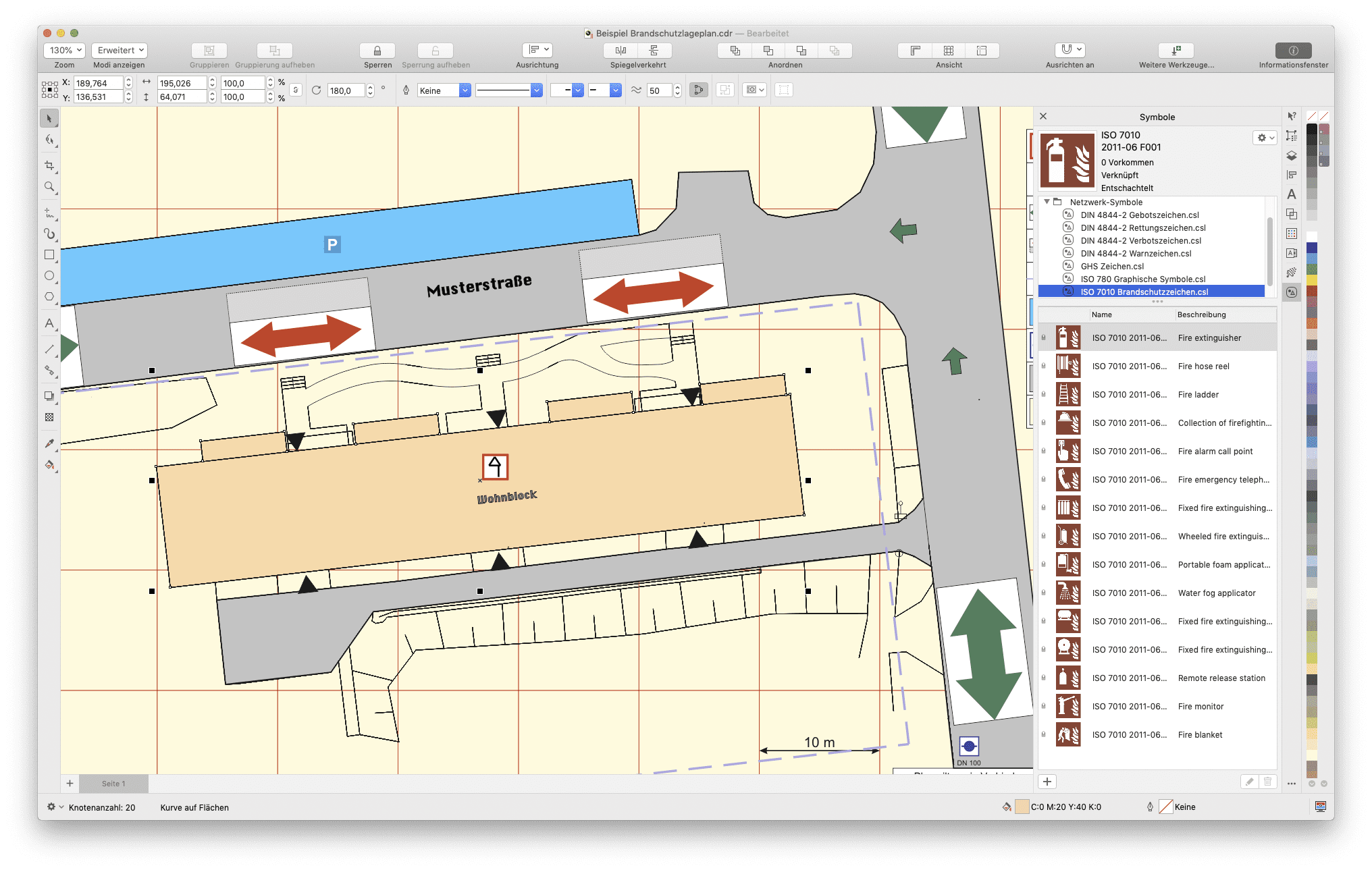 CorelDRAW Brandschutzplan