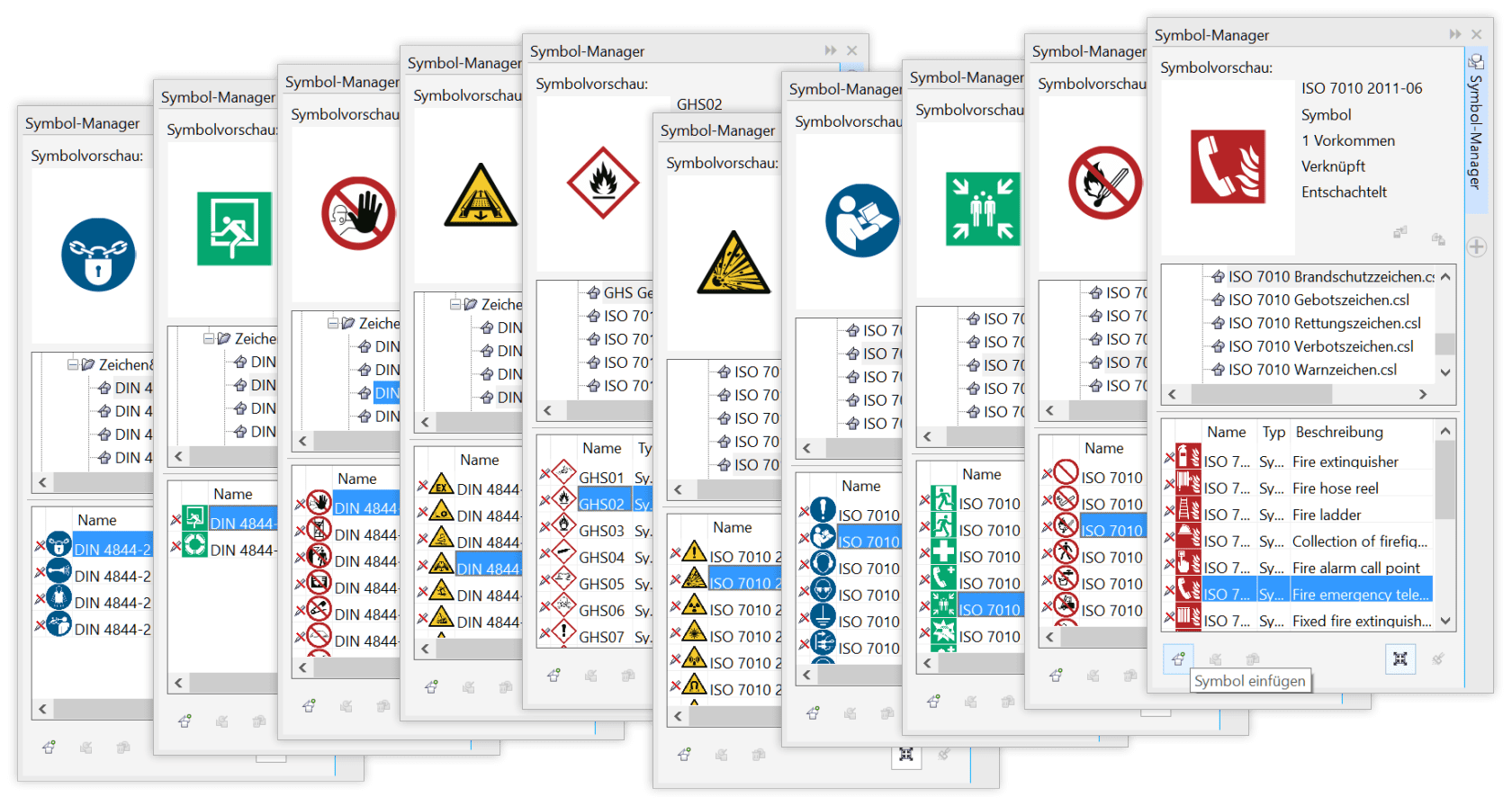 Sicherheitszeichen - CorelDRAW Symbolbibliothek